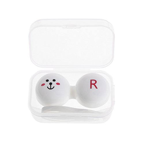 Hukai Travel Portable Transparent Nursing Contact Lenses Liquid Bottle Accessories (White)
