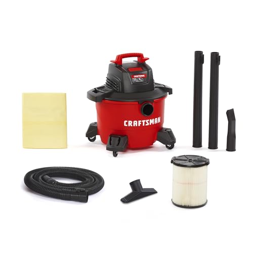 CRAFTSMAN CMXEVBE17584 6 Gallon 3.5 Peak HP Wet Dry Vac, Portable Shop Vacuum W…