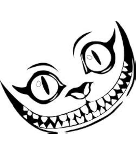 Amazon.com : Leyland Designs Cheshire Cat Grin Sticker Outdoor