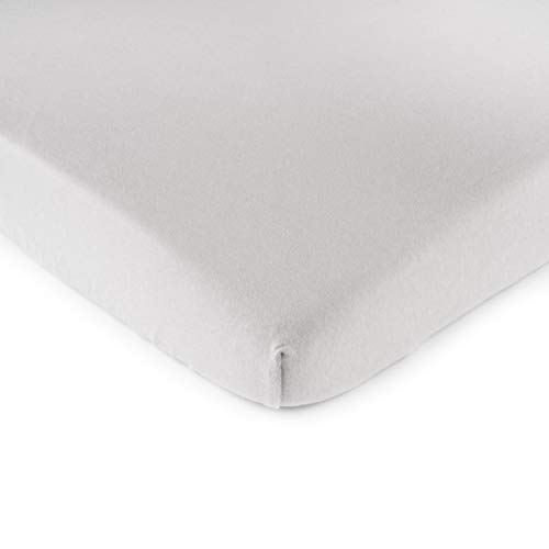 SheetWorld Fitted 100% Cotton Jersey Pack N Play Sheet Fits Graco Square Play Yard 36 x 36, Silver Grey,Made In USA