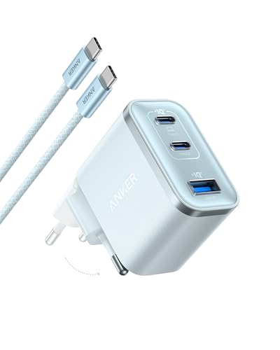Anker Nano 70W USB C Ladegerät, Laptop Ladegerät, 3-Port-Netzteil mit 70W schnellladegerät, kompakt & stylisch, für iPhone 17/Pro/Pro Max/iPhone Air/1