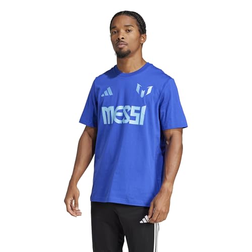 Adidas Men's Messi T-Shirt, Semi Lucid Blue, XX-Large at Amazon