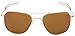 Randolph Aviator Square Sunglasses, 58, 23K Gold, Bayonet, Gray Lenses