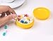 Haiker Portable Travel Pill Box Case Organizer Pocket Pill Case Container with 4 Compartment, Yellow