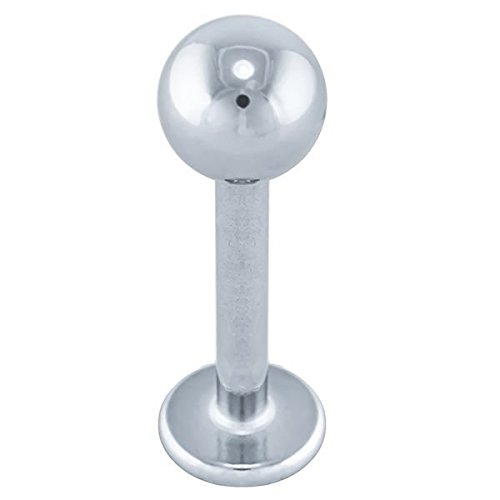 5mm Ball Stainless Steel Labret Monroe Tragus Lip Ring 16G 5/16"