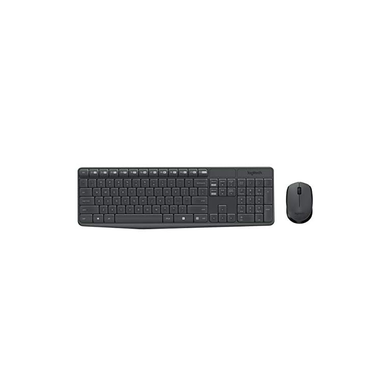 Logitech MK235 Wireless Keyboard and Mouse Combo for Windows, 2.4 GHz Wireless Unifying USB Receiver, 15 FN Keys, Long…