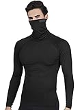 DRSKIN Turtleneck Compression Top Thermal Cool Dry Sports Shirt Baselayer Running Long Sleeve Men