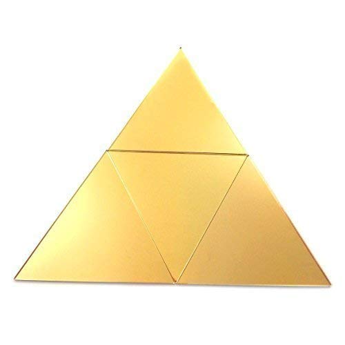 Super Cool Creations Mirrored Gold Triangle Mosaic Wall Tiles - Pack of 10-20cm x 20cm