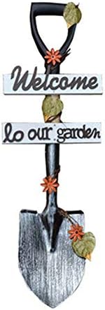 Yuqianqian Welcome Sign/Plaque/ornament/statue Garden Decor Welcome Iron Shovel Sign With Wall Sign For Outdoor Yard Courtyards Villa To Our Garden Garden Accessories For Entrance/Porch Home Decor