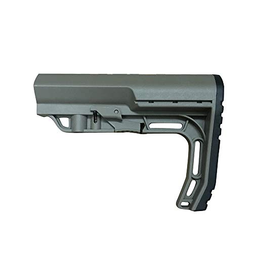 Littleice New MFT Minimalist Stock Upgraded Version Tactical Rife Adjustable Scorched Mil-Spec Black/Tan Outdoor (Green)