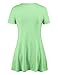 Made By Johnny MBJ WT769 Womens V Neck Trapeze Tunic L Mint
