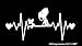 UR Impressions Snoopy and Woodstock Heartbeat Decal Sticker Vinyl Graphics for Car Truck SUV Motorcycle Window|White|7.5 x 4 inch|URI294