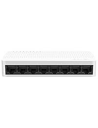 Tenda   Conmutador de 8 puertos Fast Ethernet sin administrar, 10 100Mbps separador Ethernet de escritorio, Ethernet Hub, Plug and Play (S108)