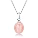 DIAMOVI The Ultimate Sterling Silver Jewelry 100% Real Natural Freshwater Pink Pearls | Silver Chain Pendant & Hoop Earrings | High Quality Pink Pearls For Women | Come In A Fine Jewelry Bag