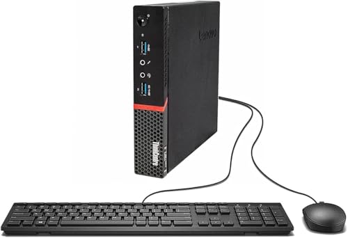 Lenovo ThinkCentre M700 Mini Desktop PC, Intel Core i5-6500, 8GB RAM, 256GB SSD, US Keyboard, WiFi, Bluetooth, Windows 11 Pro (Renewed)