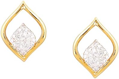 Estele Golden 24 Kt Gold And Silver Plated Brass American Diamond