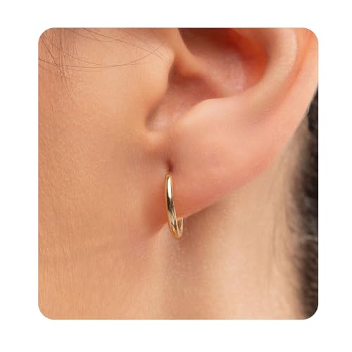 BeutiLakoko Titanium Huggie Hoop Earrings