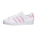 adidas Originals Boys' Superstar Foundation J Sneaker, White/Clear Light Pink Metallic/Gold, 6.5 M US Big Kid