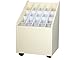 Adir Wood Mobile Document Roll File Cabinet with 20 Compartments
