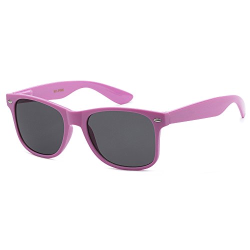 WHOLESALE UNISEX 80'S STYLE RETRO BULK LOT SUNGLASSES (Princess Pink, Smoke)