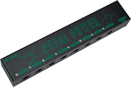 M-VAVE VEDO Pedal Power - Fonte de Alimentação para Pedais 9V com 8 Saídas Isoladas, Proteção Contra Sobrecarga, Entrada Type-C 5V 2A, Ideal para Pedalboard de Guitarra, Baixo e Efeitos Estável