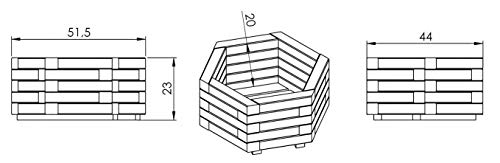 FKL DESIGN Home Deco Pflanzkasten aus Holz Pflanzkübel Garten Terrasse Holzkasten Holzkübel Pflanzdecko Kübel Grün… – Bild 3