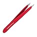 Tweezers for Eyebrows | Red | Precision Slant Tip Tweezer | For Eyebrow Shaping | Hair Removal and Ingrown Hair Treatment | Surgical Grade Stainless Steel | For Men and Women | By Tweezees