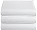 White Classic Flat Hospital Bed Sheets, Twin Size Flat Sheets, 3-Pack, primary