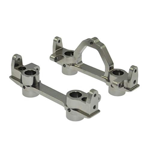 Kofun Front Support, Metal Front & Rear Bumper Mount for 1/10 Axial Scx10 Crawler SCX0026 90022 90035 Ideal Christmas Birthday Front Support,Rear Bracket Gift for Kids Titanium Gray