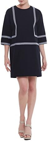 Kate Lux Boxy Loose Fit Dress With Elegant Lines (Dark Blue)