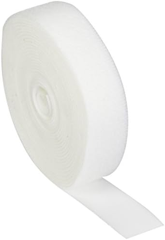 MJ May 1814-OW-PB/B-15 Velcro Brand, 1" Wide, One Wrap, Hook One Side/Loop One Side, 15' Length, White