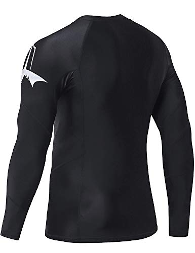 LAFROI Men's Long Sleeve UPF 50+ Baselayer Skins Performance Fit Compression Rash Guard (Reflective, XXL)