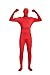 Full Bodysuit Unisex Lycra Spandex Stretch Adult Costume Zentai Disappearing Man Body Suit (Medium, Red)