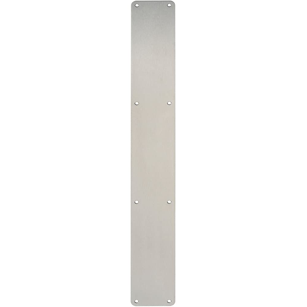 Loops Plain Door Finger Plate - 650 x 75mm - Satin Stainless Steel Push Plate | Protective Door Push Plate - Commercial Door Finger Plate - Plain/Push/Pull Engraved Options