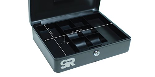 SR | Save Right Multi (SR-9135N) Multi-Purpose Cash Box/ Portable Safe (Dark Gray)