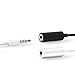 FanTEK USB C to 3.5mm Headphone Jack Cable Adapter 2-Pack, Type C 3.1 Male to 3.5mm Female Stereo Audio Headphone Connector for Motorola Moto Z, LeEco Le 2/Max 2 and More, Black and White
