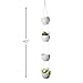 4-Tier Hanging Plant Holder, White Ceramic Planters for Wall & Ceiling, Decorative Planter Pots Outdoor & Indoor Use, Succulent Wall Planters, 40-inch Hanging Plant Pots, White Bowl Pots for Plants