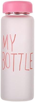 ADGWRA 500Ml Frosted Portable Seal Bottles Plastic Sports Water Bottle Leak-Proof Bike Outdoor Climbing Canteen Pink matte 500ml