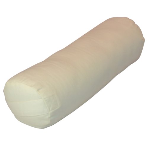 YogaDirect Junior Round Yoga Bolster, Off White