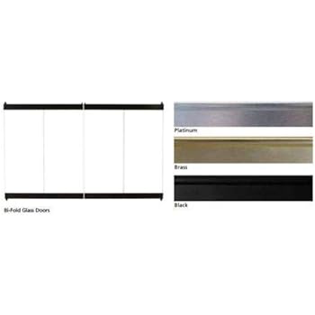 Superior BD Standard Bi-Fold Black Glass Door for Fireplace