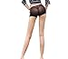 Zukzi Women's Boy Shorts Underwear Sexy See Thru Shorts Hot Pants, Sheer Black, US 6