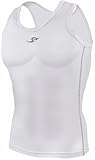 New 075 White Skin Tights Compression Base Layer Sports Sleeveless Top Mens (M)