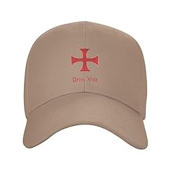 Deus Vult Crusader Knight Templar Cross Cap Unisex