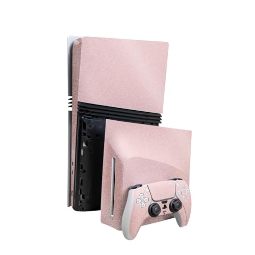 Glossy Glitter Skin Compatible with PlayStation 5 Pro Bundle + Disc Drive for P…