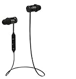 brotrade Bluetooth Headset - Nice Earbuds - Best Wireless Earbuds Magnet Attraction - Heavy Bass Earphones Wearable V4.0 Hands Free Headphones - Black