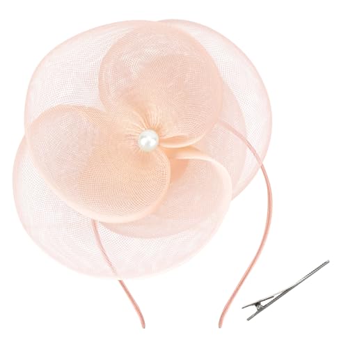 AMCAMI Fascinators Hats with Feather for Women 2025 Derby Hats Tea Party Hat with Headband and Clip at Amazon