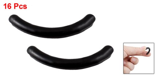 uxcell Rubber Replaceable Flexible Pad Cushion for Eyelash Curler 16pcs Black