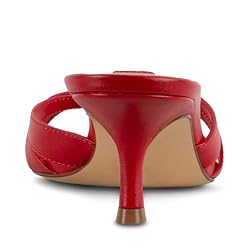 Steve Madden Women's Cary Heeled Sandal, Red
