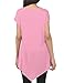 TWINTH Plus Size Various Hem Tunic Top Short Sleeve Loose Fit