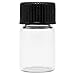 CASE of 144 Glass VIALS - 1/2 DRAM (1/16 OZ.) Clear with Screw CAPS!!